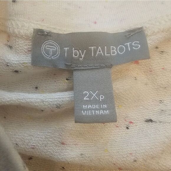 TALBOTS T BY TALBOTS Speckled Long Sleeve Pullover High Neck Top - Size 2XP - Picture 7 of 8